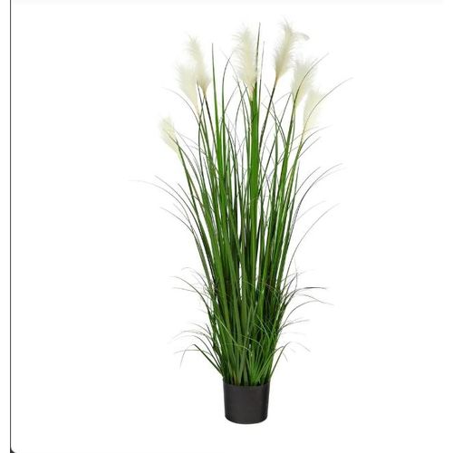 Generic 90cm Artificial Plum Grass Plant with Creamy Plumes - image 2