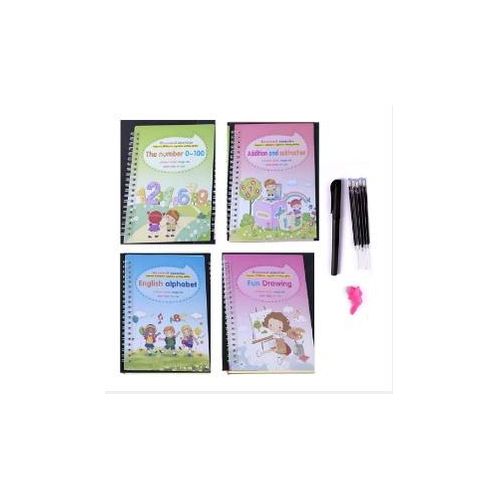 Practice Copybook English Tracing Grooves Design Kids Drawing Writing Book