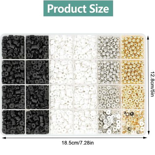 Generic Clay Beads for Bracelets, 3000 Pcs Bracelat Making Kit for Jewelry Making - image 7