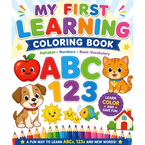 Cava 35+ Pages of My First Learning Coloring Book