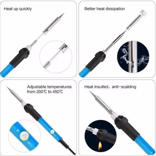 Generic Adjustable Temperature Electric Soldering Iron 60W Soldering Iron Welding Solder Repair Tool - image 5
