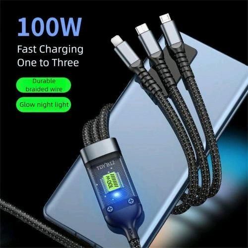 Generic 3-in-1 Fast Charging Cable with Smart Power Display - image 2