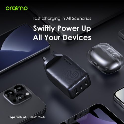 product_image_name-Oraimo-Hyper-GaN 65 65W GaN Laptop Wall Charger + 100W CC Cable Type-C to Type-C-2
