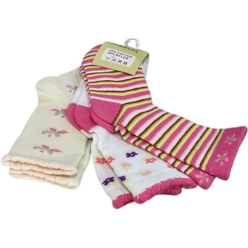 Disney 3 Pairs Flower Cotton Baby Socks - image 2