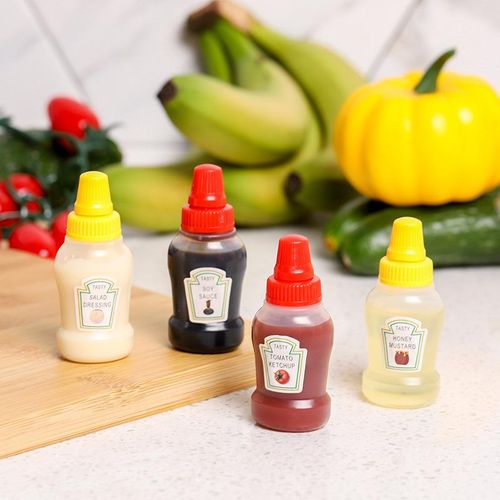 Generic Mini Seasoning Bottle Empty Honey Bottles Storage 4 Pcs