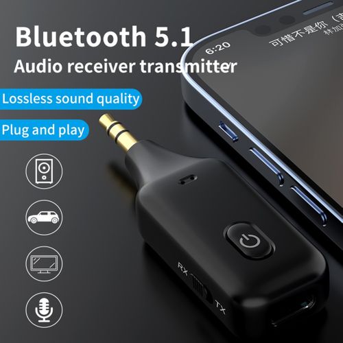 2 In 1 Wireless Bluetooth 5.0 Transceiver Adapter 3.5mm Car Music Audio AUX  Car Bluetooth