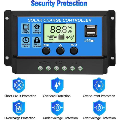 Generic MPPT Solar Panel Regulator Charge Controller Auto Focus Tracking 60A 12V/24V - image 3