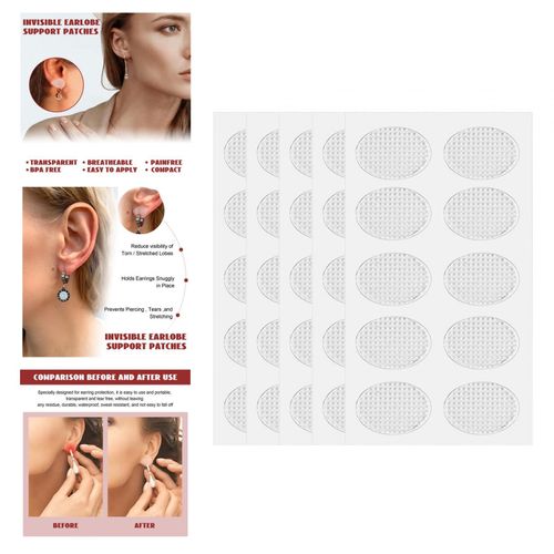 100 Patches Invisible Ear Lift Ear Lobes And Relieve Strain From Heavy  Earrings For Ear Lobe Support Tape For Stretched