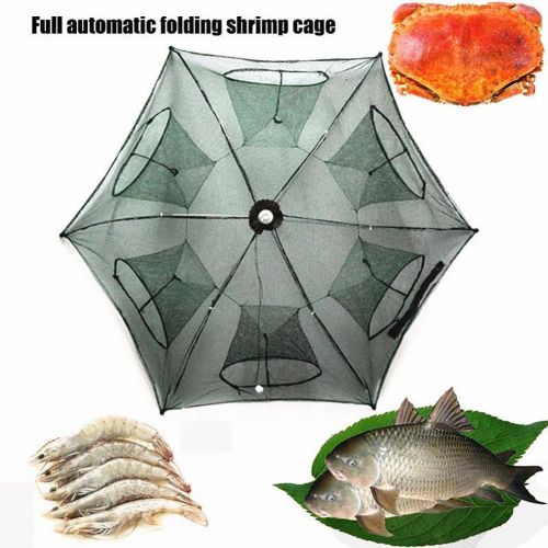 Generic 20 Hole Fishing Net Folded Portable Hexagon Fish Network Casting  Nets Crayfish Shrimp Catcher Tank China Cages Mesh