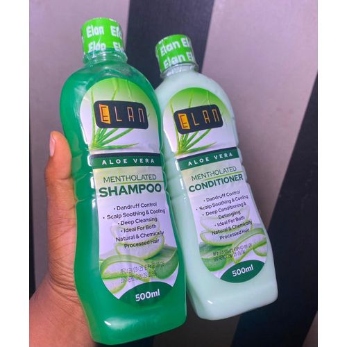 Elan Aloe Vera Mentholated Shampoo and Conditioner 500ml - image 2