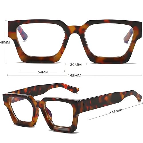product_image_name-Generic-Blue Light Glasses Computer Eyeglass UV400 Non Prescription Anti Eyestrain Square Thick Frame -2