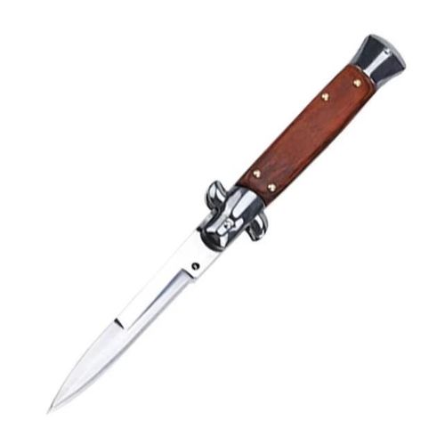 Generic Italian Wooden Handle Knife Folding Outdoor Tactical Long Knives