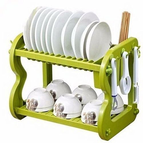 Generic Double Layer Dish Rack/ Drainer With Cover