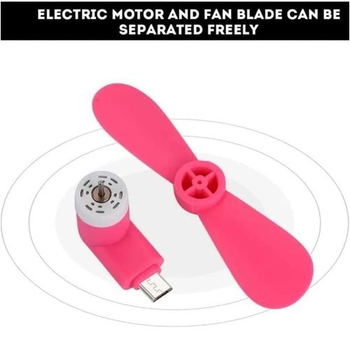 Generic Mini USB Fan For Type C(Pink) - image 3
