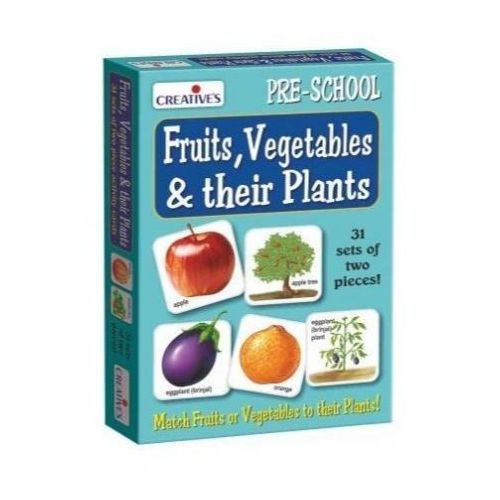 product_image_name-Generic-Creatives Flash Cards Fruits, Vegetables & Their Plants (Match The Fruit Or Vegetable To Their Plants) - Montessori Pre-school Learning Cards. -4