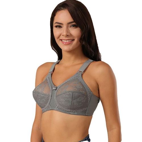 Wireless Plus Size Bra Wide Strap Unlined Minimizer Full Coverage