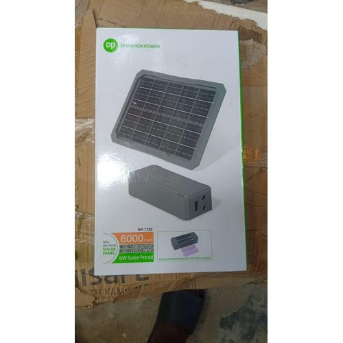 DURATION POWER DP-7725 6W Portable Solar Panel Power Bank - 6000mAh DC, USB Output, Type-C Input, Replaceable Battery - image 2