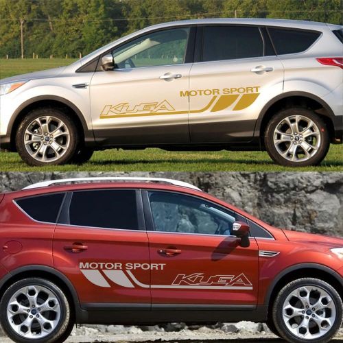 Generic For Ford Kuga 12 MK1 MK2 2PCS Car Stickers Long Stripe