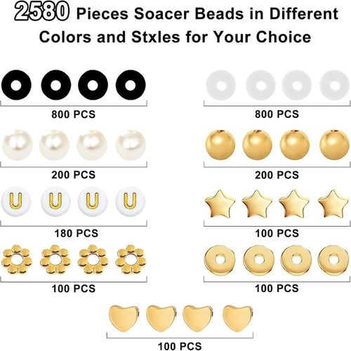 Generic Bracelet Making Kit, 2580pcs Clay Beads for Bracelet Making - image 2