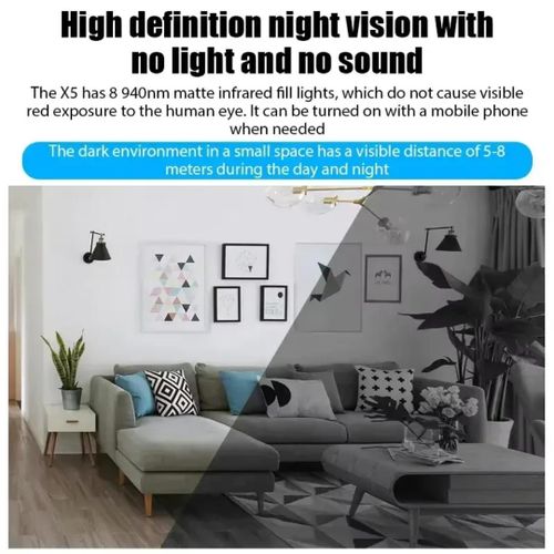 Generic X5 Mini WiFi Camera Surveillance Camera With Night Vision - image 5