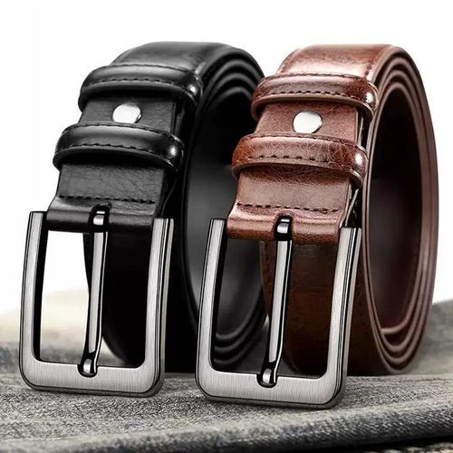 product_image_name-KnMn-2 Pack Men's Belt Brown and Black 120cm-1