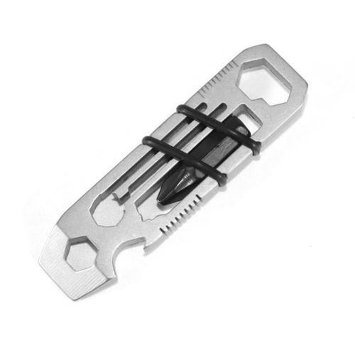 Generic 6 in 1 EDC Gadget Bottle Opener Keychain Wrench Stainless