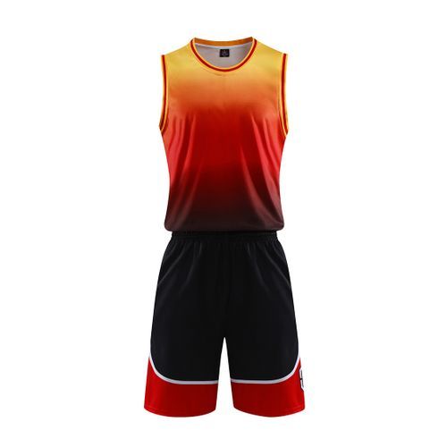 Fashion Sleeveless Vest Shorts Men Gradient Basketball Jersey Set ...