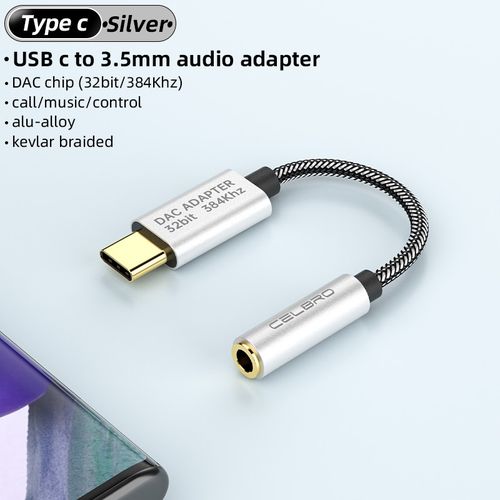 Hifi Dac Usb Tipo C 32bit, 32bits 384kHz Usb C Jack