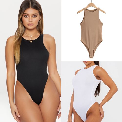 Fashion Sleeveless Bodysuit - 3 Pieces