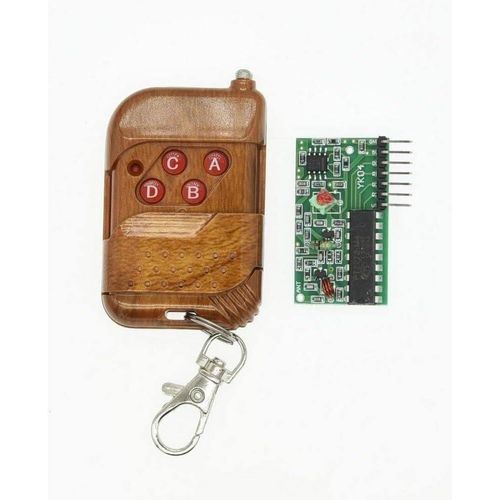 Generic 4-Channel Wireless RF Remote Controller with Receiver Module (433MHz)