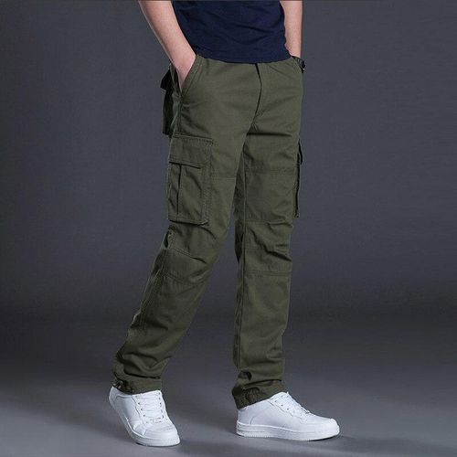 Fashion green Men s Cargo Pants Mens Casual Multi Pockets Large Size Pants Men Outwear Sight Winter Pants Trousers Jumia Nigeria