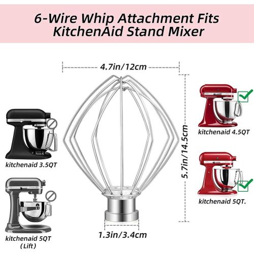 Stand Mixer, 4.5 QT Wire Whip, for KitchenAid, K45WW, 9704329