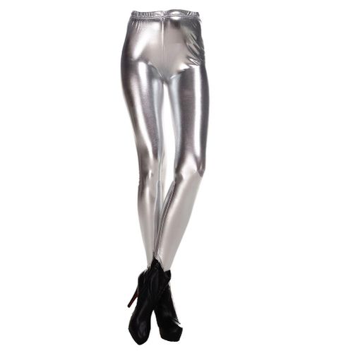 915 Generation New Fashion Women Leggings Shiny Metallic Color Elastic