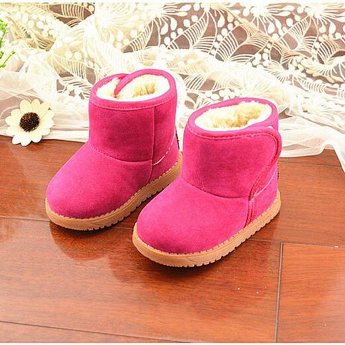 Generic New Infant Toddler Baby Girls Boots Boys Kids Winter Thick Snow Boots Fur Shoes Rose 25 Jumia Nigeria