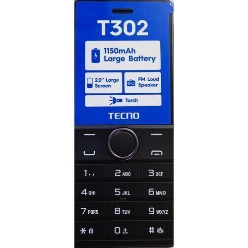 Tecno  T302 Dual Sim With Camera & TorchLight Fm, Speaker - Black