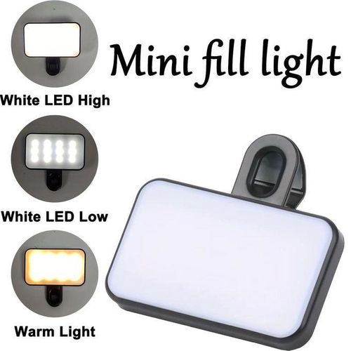Generic Mini LED Mobile Phone Influncer Light With Clip - image 6