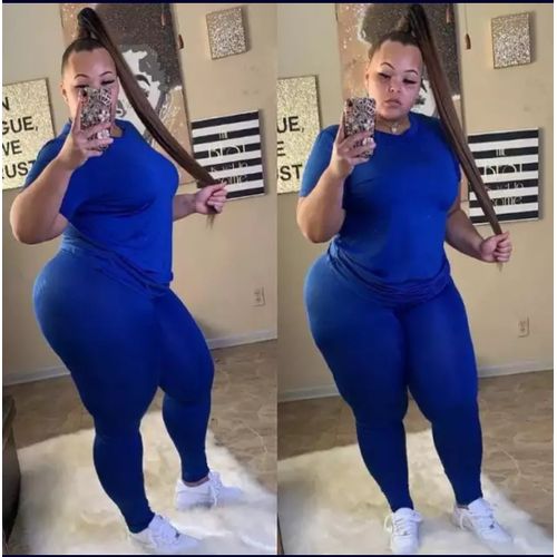 Fashion Comfortable Blue Two Piece Set