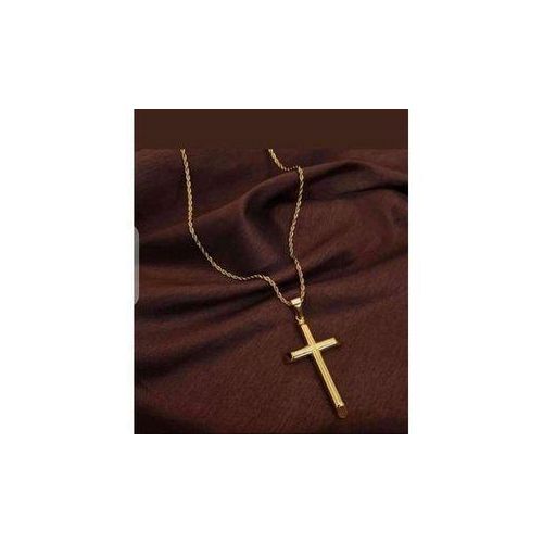 Fashion cross pendant with necklace-gold