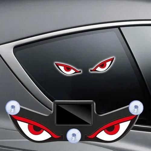 Generic Waterproof Dynamic Solar-Powered Car Eyes with USB Port and Glass Sticker - image 3