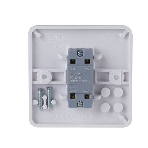 product_image_name-Schneider Electric-Lisse - 2-way Plate Switch - 1 Gang - 10AX - White-4