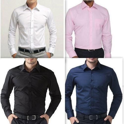 product_image_name-Fashion-4 in 1 Men's Plain Long Sleeve Shirts-1