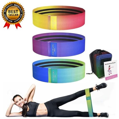 Generic 3PCS Elastic Training Band Legs Booty Exercise Bands