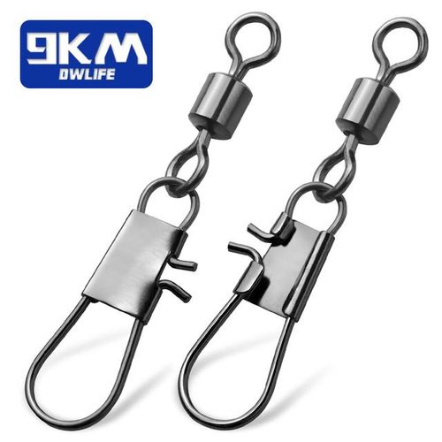 Generic Fishing Pin Connector Barrel Swivels With Interlock Snap Freshwater Saltwater  Fishing Swivels Snap Tackle Leader Lure Jigs Line