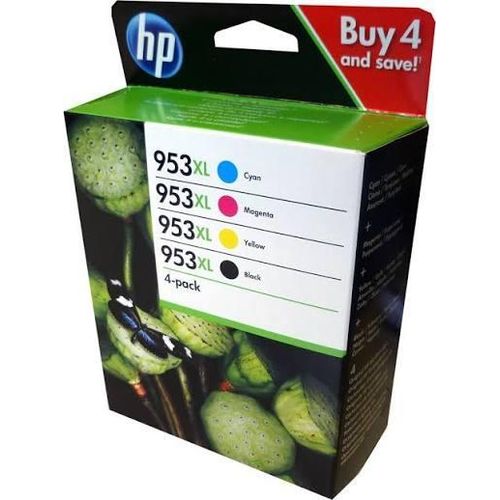 Hp 953 inks  black yellow, blue and red