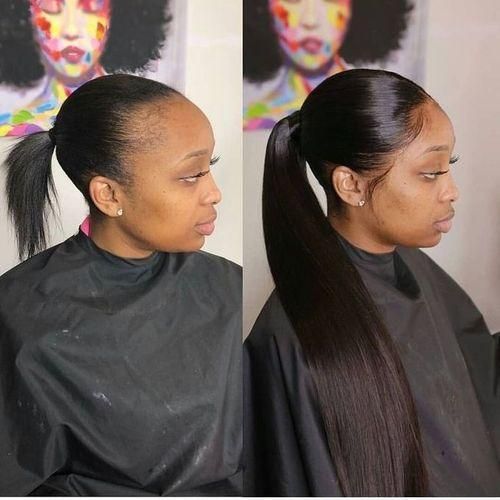 product_image_name-Fashion-Ponytail Hair Wig - Black-1