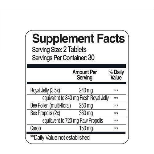 product_image_name-BEE & YOU-Royal Jelly+Propolis+Bee Pollen 60 Tablets Ultra Potency-4