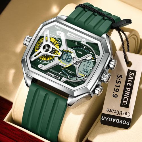 POEDAGAR Fashionable Rubber Wristwatch - image 2