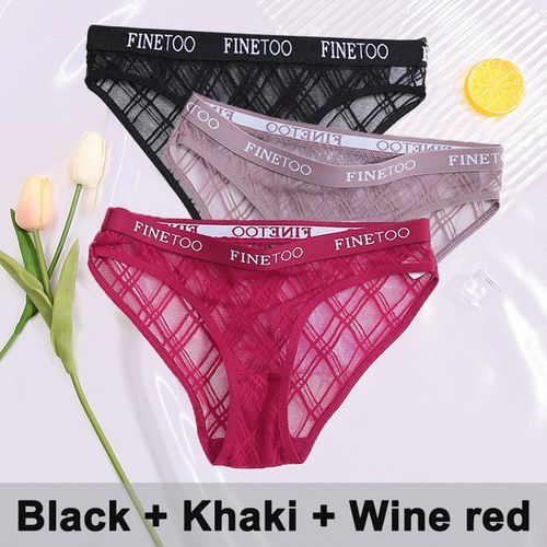 Women Sexy Floral Lace Mesh Panties Low Rise Hollow Out