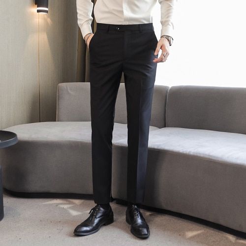 Regular Stretch Marle Tailored Pant - Dark Blue | Suit Pants | Politix