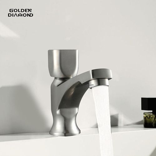 product_image_name-Golden Diamond-Bathroom Lavatory Faucet Single Handle Cold Sink Faucets-4